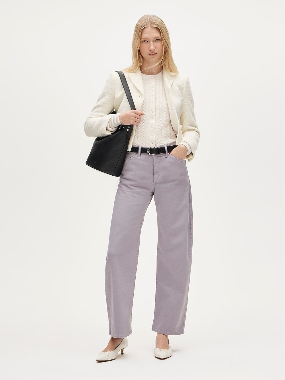 Petite Zoe barrel pant in chino